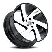 Luxxx Alloys 10 24x10 +15 5x115mm 74.1mm Gloss Black Machined Face