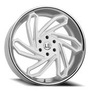 Luxxx LE 10 24x10 +35 6x139.7mm 93.1mm Gloss White Stainless Steel Lip-Milled