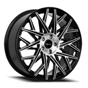 Eclipse 101 20x8.5 +38 5x114.3mm 73.1mm Gloss Black Machined Spoke Accents