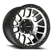 Vision 111 17x9 -12 6x139.7mm 106.2mm Matte Black Machined Face