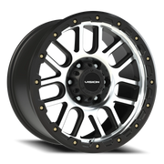 Vision 111 18x9 +0 6x139.7mm 106.2mm Matte Black Machined Face