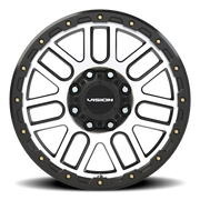 Vision 111 20x9 +10 8x180mm 124.2mm Matte Black Machined Face