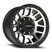 Vision 111 17x9 -12 8x165.1mm 125.2mm Matte Black Machined Face