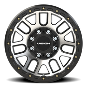Vision 111 17x9 -12 8x165.1mm 125.2mm Matte Black Machined Face