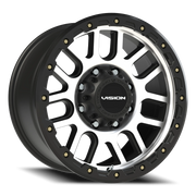 Vision 111 18x9 +18 8x165.1mm 125.2mm Matte Black Machined Face