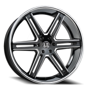 Luxxx LE 12 26x10 +30 6x139.7mm 78.1mm Gloss Black Milled-Stainless Steel Lip