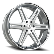 Luxxx LE 12 24x9.5 +30 6x135mm 87.1mm Brushed Silver Stainless Steel Lip