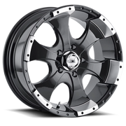 ION Wheels 136 15x6 +0 6x139.7mm 108mm Black Machined Lip
