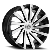 Luxxx Alloys 13 18x8.5 +35 5x105mm 73.1mm Gloss Black Machined Face