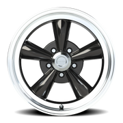 Vision 141 17x8 +19 5x114.3mm 83mm Gloss Black Machined Lip