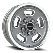 Vision 148 15x5.5 +7 5x120.65mm 83mm Satin Grey Machined Face-Machined Lip