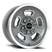 Vision 148 15x7 -7 5x114.3mm 83mm Satin Grey Machined Face-Machined Lip