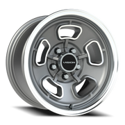 Vision 148 15x8 +0 5x114.3mm 83mm Satin Grey Machined Face-Machined Lip