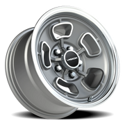 Vision 148 15x8 +0 5x114.3mm 83mm Satin Grey Machined Face-Machined Lip