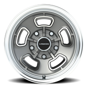 Vision 148 15x8 -19 5x127mm 83mm Satin Grey Machined Face-Machined Lip