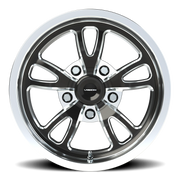 Vision 149 15x8 +27 5x114.3mm 83.1mm Gloss Black Milled-Polished Lip