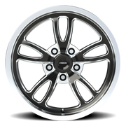 Vision 149 17x4.5 -24 5x114.3mm 83.1mm Gloss Black Milled-Polished Lip
