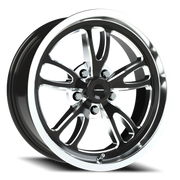 Vision 149 17x7 +0 5x120.65mm 83.1mm Gloss Black Milled-Polished Lip