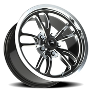 Vision 149 17x8 +25 5x120.65mm 83.1mm Gloss Black Milled-Polished Lip