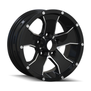 ION Wheels 14 15x6 +0 6x139.7mm 108mm Black Machined Face