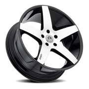 Luxxx Alloys 15 22x9.5 +15 5x115mm 73.1mm Gloss Black Machined Face