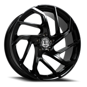 Luxxx LE 15 22x9 +27 5x120mm 73.1mm Gloss Black