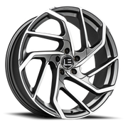 Luxxx LE 15 22x9 +27 5x112mm 66.6mm Matte Gunmetal Machined Face