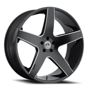 Luxxx Alloys 15 24x10 +20 6x139.7mm 73.1mm Satin Black Milled