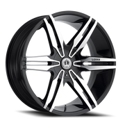 Luxxx Alloys 16 24x9.5 +15 5x115mm 78.1mm Gloss Black Machined Face