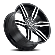 Luxxx Alloys 16 24x9.5 +15 5x115mm 78.1mm Gloss Black Machined Face