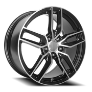 Performance Replica PR160 19x10 +78 5x120.65mm 70.3mm Gloss Black Machined Spokes