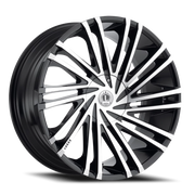 Luxxx Alloys 17 22x9.5 +15 5x115mm 74.1mm Gloss Black Machined Face
