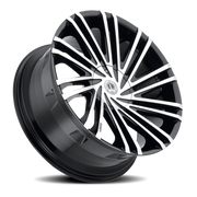 Luxxx Alloys 17 20x8.5 +35 5x114.3mm 74.1mm Gloss Black Machined Face