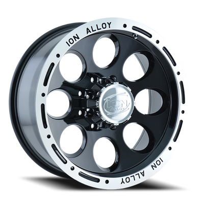 ION Wheels 174 16x8 -5 6x139.7mm 106mm Black Machined Lip