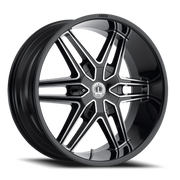 Luxxx Alloys 18 22x9.5 +15 5x115mm 78.1mm Gloss Black Machined Face