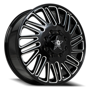 Luxxx HD Dually 19 20x8.25 +115 8x210mm 154.2mm Gloss Black Milled