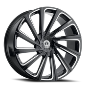 Luxxx Alloys 22 24x9.5 +30 6x135mm 87.1mm Gloss Black Milled