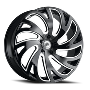 Luxxx Alloys 23 22x9.5 +18 5x115mm 73.1mm Gloss Black Milled