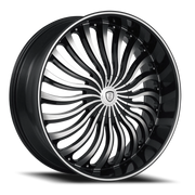 Borghini BW24 24x9 +13 5x127mm 78.1mm Black Machined