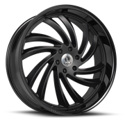 Luxxx Alloys 26 24x10 +33 6x139.7mm 93.1mm Matte Black Gloss Black Lip