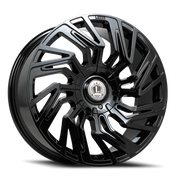 Luxxx Alloys 28 22x9 +15 5x115mm 73.1mm Gloss Black