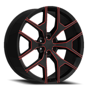 Eclipse Replica 288 26x10 +25 6x139.7mm 78.1mm Black Red Milled