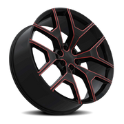 Eclipse Replica 288 24x10 +30 6x139.7mm 78.1mm Black Red Milled