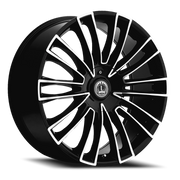 Luxxx Alloys 3 24x9.5 +30 6x135mm 87.1mm Gloss Black Machined Face