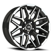 Vision 305 20x9 +12 5x150mm 110mm Gloss Black Machined Face-Machined Lip