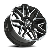 Vision 305 20x9 +12 5x150mm 110mm Gloss Black Machined Face-Machined Lip