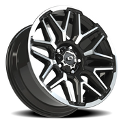 Vision 305 20x9 +12 5x139.7mm 108mm Gloss Black Machined Face-Machined Lip