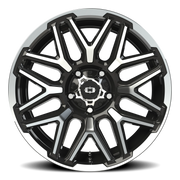 Vision 305 20x9 +12 5x139.7mm 108mm Gloss Black Machined Face-Machined Lip