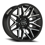 Vision 305 20x10 -25 5x127mm 78.1mm Gloss Black Machined Face