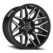 Vision 305 20x10 -25 5x139.7mm 108mm Gloss Black Machined Face